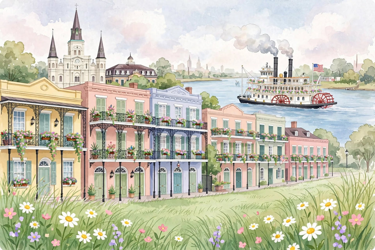 New Orleans Riverfront, an original painting by Christina Back
