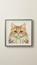 Framed Cat Diamond Art Portrait