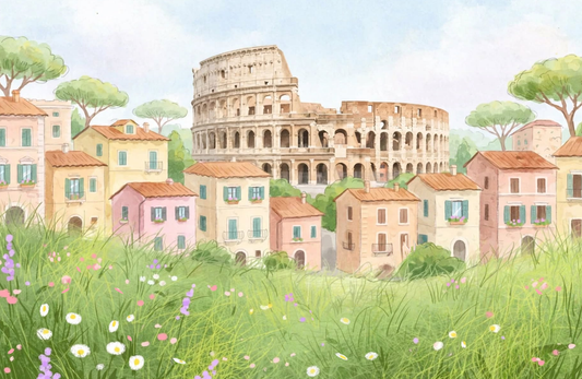 Roman Hillside, an original painting by Christina Back