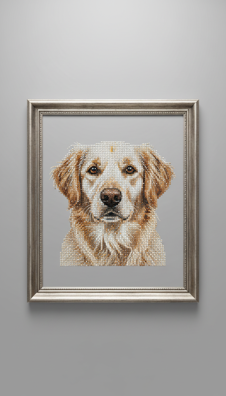 Framed Diamond Dog Portrait